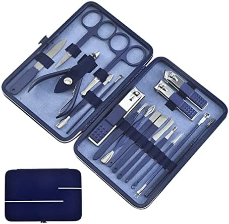 EEOMOIK UNID Clipper Conjunto de tesoura de unhas azuis domésticos kits de pedicure kit de pedicure kit de artes