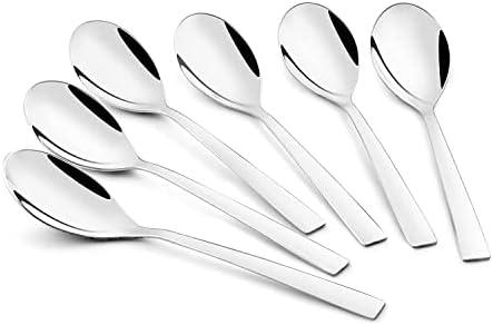 Altin Store Spoons/ Spoons de aço inoxidável, conjunto de colher de 6, prata