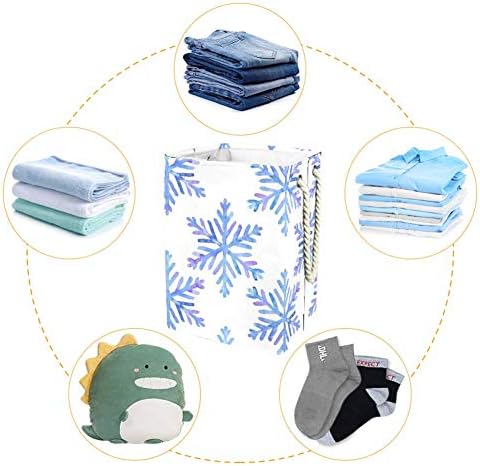 Unicey Watercolor Snowflake Grande Lavanderia cesto de lavanderia cesta de armazenamento para quarto berçário bebê