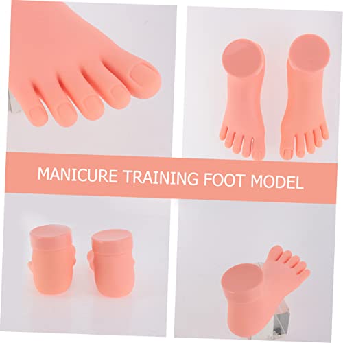 FOMIYES 2 PCS/1 Pacote Kit de manicure Manicure Kit Manicure Tools Ferramentas de silicone Mannequin Pé