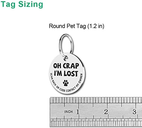 Myluckytag Aço inoxidável QR Código de identificação Pet Tags Tags de cachorro - Perfil on -line para animais de estimação -