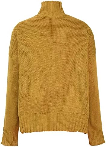 Sweater feminino Moda casual casual de mangas compridas tricô de suéter de cor sólida suéter superior suéteres