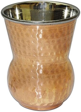Copper 2 Glasses Water e Royal Mughal Jug Pitcher Drinkware Conjunto
