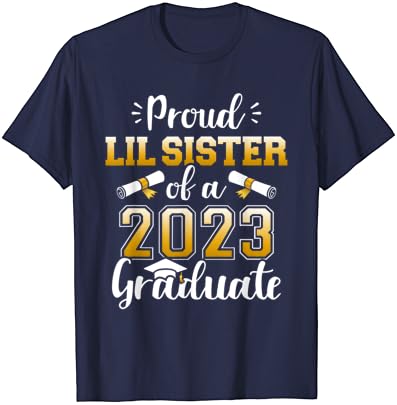 Orgulhosa lil irmã da turma de 2023 graduada para camiseta de formatura