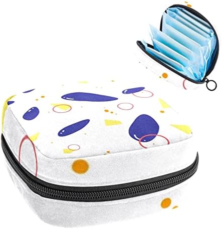 Bolsa de armazenamento de guardanapo sanitário Modern abstrato pintura menstrual saco de portátil com zíper para meninas