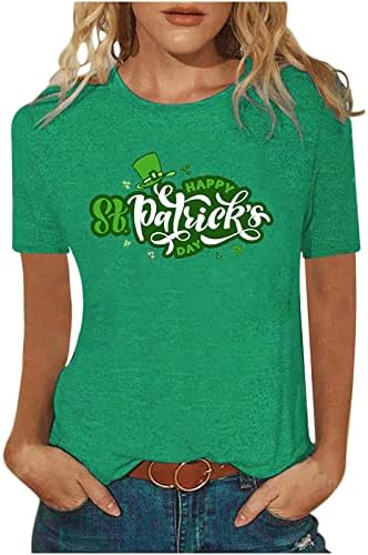 Happy St Patrick's Day Letter T-shirts impressos para mulheres camisetas gráficas Green cap.