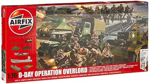 Operação do Dia D Airfix Overlord 1:76 WWII Military Military Model Model Model Kit Conjunto A50162A, Multicolor