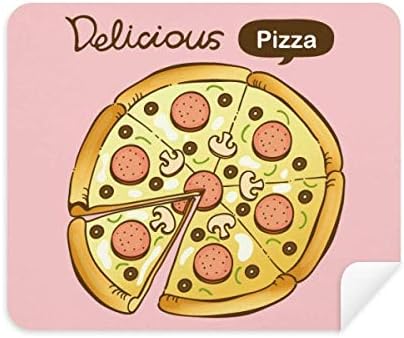 Salsicha de cogumelo pizza Itália alimentos limpador de pano limpador de tela 2pcs tecido de camurça