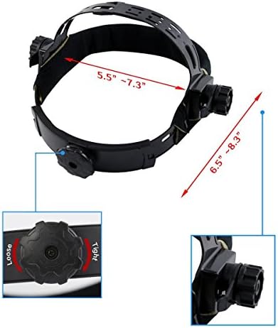 Capacete de soldagem de escurecimento automático preto laranja com lente larga faixa de sombra ajustável 4/9-13 para Mig Tig Arc