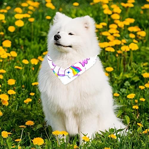 Unicorn cocô de 2 bandanas de cão de pacote ajustável Ajuste oferece decoração de acessórios para cães pequenos gatos animais de estimação