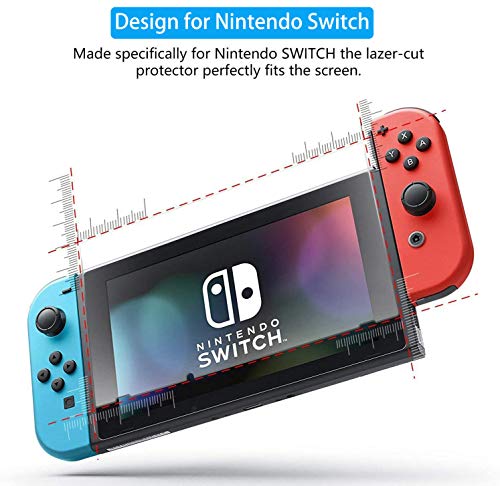 Protetor de tela AISHTEC Vidro temperado para Nintendo Switch 3 pacote, [9H Drafidade] Transparente HD Clear Anti-Scratch Screen