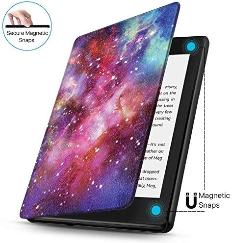 Yys Kindle Oasis Painted Cover capa de couro, só se encaixa no oásis Kindle de 7 polegadas, Aurora Starry Sky