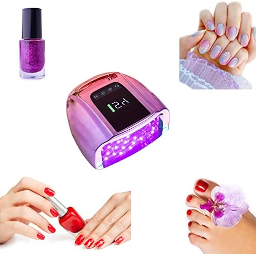 Qrarazl recarregável secador de unhas 96w de alta potência Lâmpada de unhas LCD LED UV LED UV