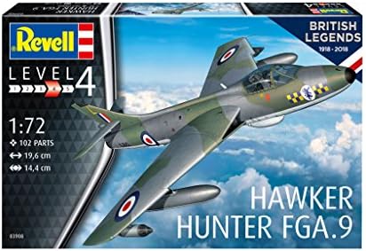 Revell 03908, British Legends: Hawker Hunter FGA.9, 1:72 Modelo de plástico em escala