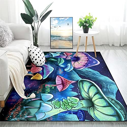 Lindo tapete de área de cogumelos para meninas Ultra Soft Cartoon Cogumelos Tapetes para meninas Quarto Banheiro Casa sala de estar