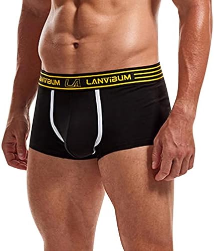 Shorts de boxer bmisegm para homens pacote calcinhas de calça cuecas boxers masculinos shorts sólidos cueca sexy reação