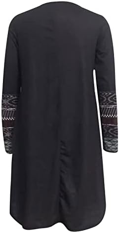 Vestidos Nokmopo para Mulheres 2023 Convidado de Casamento Fashion Fashion Casual Pullover redondo do pescoço Vestido