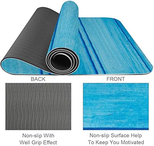 Yoga Mat Anchor Blue Eco Friendly On Slip Fitness Exercition Tapete para pilates e exercícios de piso