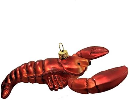 Red Lobster Polish Glass Christmas Tree Ornament Life Animal Feito na Polônia