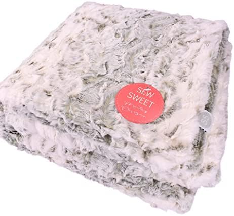 Omg nicole luxuoso cobertor aconchegante, coruja nevada em manjericão, tecido viscível - cobertores grandes aproximadamente 60x72