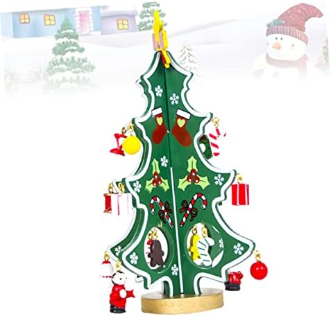 Ornamentos de natividade Toyvian para crianças Árvore de madeira de mesa de madeira Classic Christmas Tree Decorate
