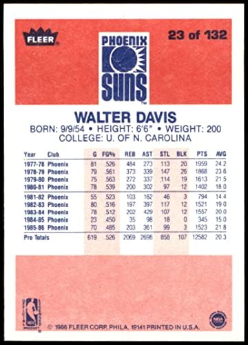 1986 Fleer 23 Walter Davis Phoenix Suns VG/EX Suns UNC