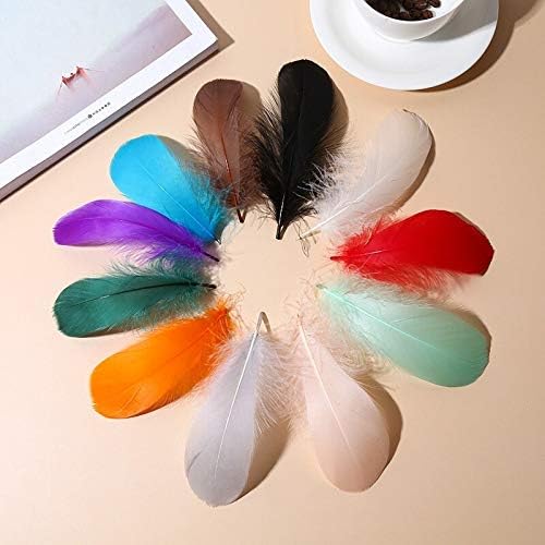 Zamihalaa quente 20-100pcs/lote natural tingido de penas de ganso dourado fofo 13-18cm Diy Decoração de jóias Plumes Feathers for