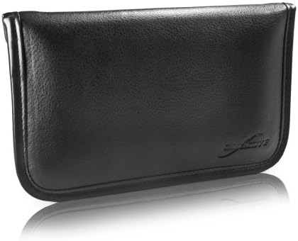 Caixa de ondas de caixa compatível com vivo v23 pro - elite bolsa mensageiro de couro, design de capa de couro sintético para o design de envelope para vivo v23 pro - jet preto