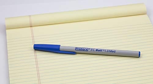 Promarx TC Ball Medium Ballpond Stick Pens, 1,0 mm, tinta azul, 12 acusações