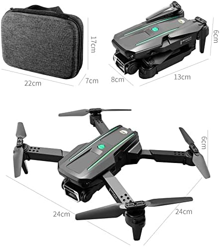 Zottel Drone com câmera dupla - com estojo de transporte, bateria recarregável, decolagem/terra de um botão, altitude Hold, HD FPV dobrável drone, presente de brinquedo para crianças e adultos
