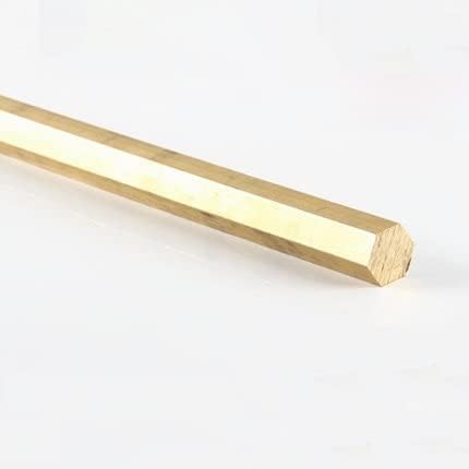 1pcs de 450 mm de comprimento 4,5 mm/5mm/5,5 mm/6mm/6,5 mm/7mm H59/H62 Haste de bronze hexadecipal Six Parties Bar Brassness