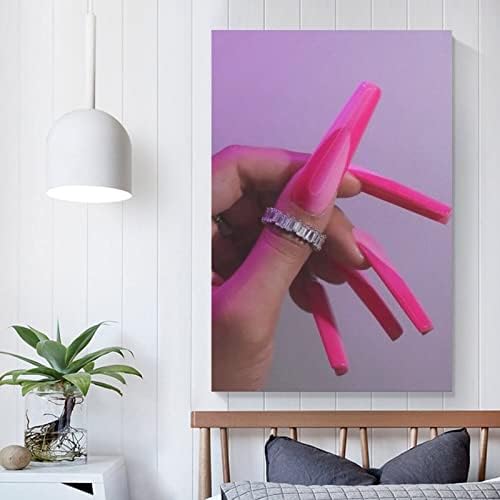 Estética pôster rosa uquine maquiagem poster de poster de unhas pôsteres de pôstas de tela impressão de impressão para a