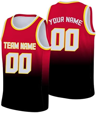 Jersey de basquete personalizada de Sjugijo, camisetas reversíveis de número de letra costuradas e impressas uniformes de equipes
