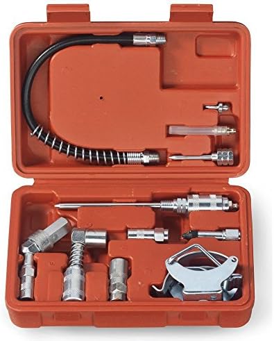 Tooluxe 61077L Kit de acessórios para pistola de graxa e lubrificação | Acessórios Zerk | Multifuncional