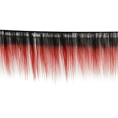 22 24 26 polegadas de cabelo humano vermelho ombre ombre pão de cabelo humano reto 1b/cor vermelha com dois tons de