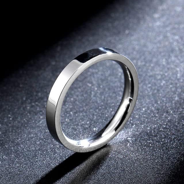 Kolesso 316l 4mm Rings Tiny Band Ring para homens e mulheres moda prata cauda anel-80210