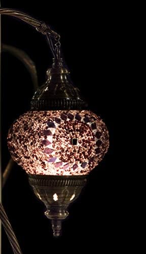 Lâmpada de lâmpada turca lamodahome colorida luminária de mesa decorativa de vidro para sala de estar, quarto ou lâmpada de maroccon