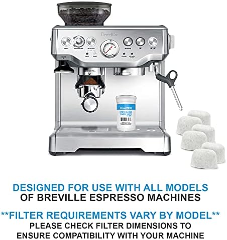 Limpeza de comprimidos de limpeza e filtros de máquina de café expresso para máquinas de café expresso Breville - 2 gramas de
