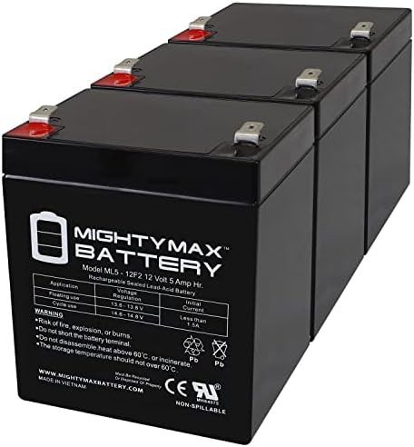 12V 5AH F2 SLA Substituição Bateria para Segurança Digital Power832-3 pacote