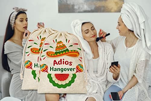 Sacos de kits de ressaca, carnaval mexicano Adios Hanguver Bachelorette Party Gift Sachs para chuveiro de noiva, casamento,