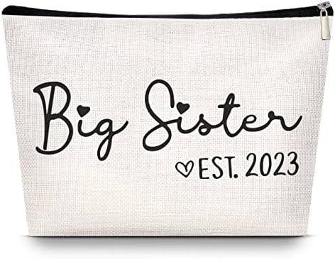 Lisvo Big Sister Gifts Makeup Organizer Bag, Ideia de presente artesanal Presents Pack for Sis Mulheres Amigas Viagem Livre Aniversário