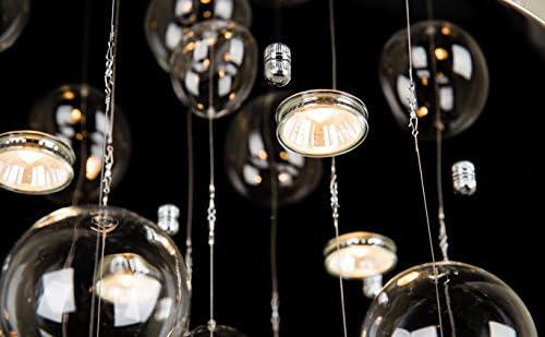 Saint Mossi Moderno de vidro de vidro lustres de gotas de chuva iluminação de lâmina de luminária de teto LED Lumin LED LUDER PENENTE PARA SALA DE JANTAR SALA DE BAINS BAINS SOLA 4 BULHAS GU10 NECESSÁRIOS H31 X D20