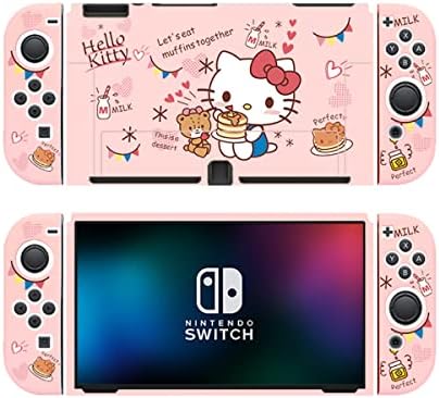 Relmud Caso de proteção para Nintendo Switch OLED-Party Hello Kitty-Soft Anti-Scratch-Absorção de Absorção