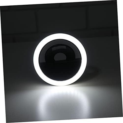 Wooneky LiveStream anel Light LED Circle Light Clip On Ring Light Light Light Light Light Ring Ring Selfie Phone Light Light Light Light Chargeable Black redondo luz recarregável Luz de selfie