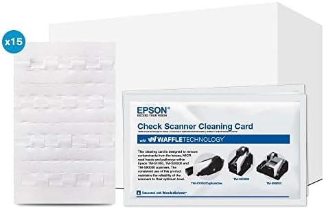 Cartão de limpeza WaffleTechnology para Epson CaptureOne ™ Check Scanner