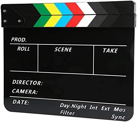 Germer Film Action Clapperboard, Clear Sound Acrílico Diretor Clapperboard para fotografia de câmera para produção de vídeo