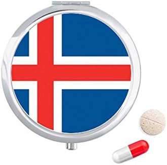 Islândia Flag National Europa Caixa Country Caso Caixa Medicina de bolso Dispensador de contêiner