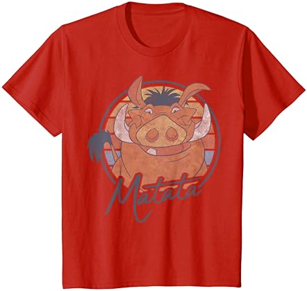 Disney the Lion King Pumbaa Matata Texto T-shirt