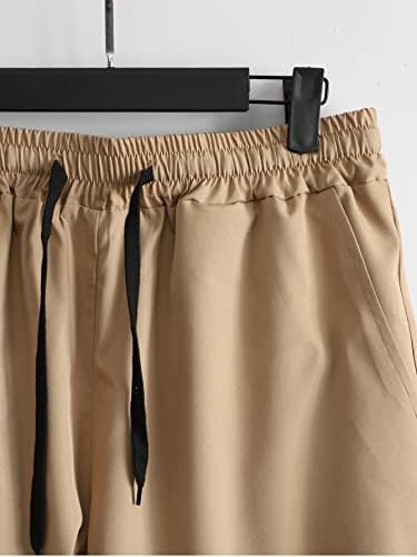 VERDUSA Men's 2 Peça Roupet Blotblock Up camisa e conjuntos de shorts da cintura de cordão
