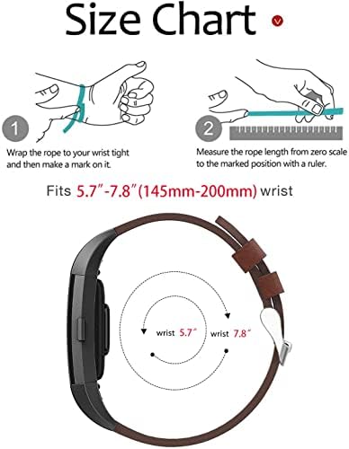 Banda de couro Mingdao Compatível com Fitbit Charge 5 / Carga 4 / Carga 3 / Carga 2